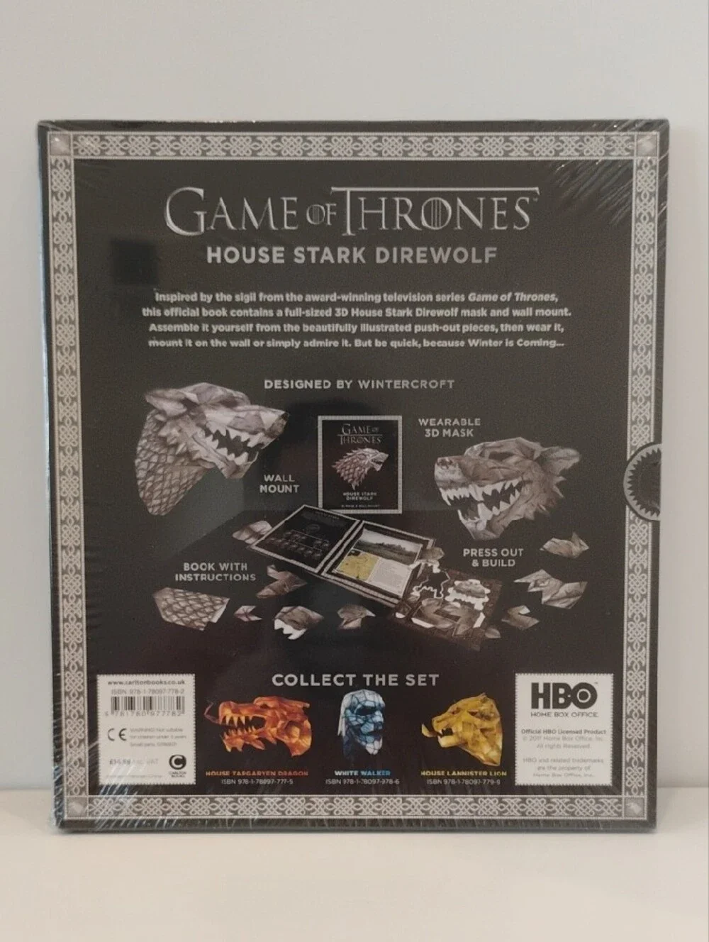 House Stark Direwolf Wall Accent - Silver/Gray